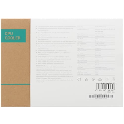 DEEPCOOL Кулер для процессора DEEPCOOL AG400 DIGITAL PLUS [R-AG400-BKADMP-G-1] черный, фото 11
