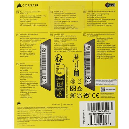 Corsair Оперативная память Corsair Vengeance RGB [CMH32GX5M2B6400Z36] 32 ГБ, фото 5