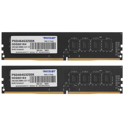 Patriot Memory Оперативная память Patriot Signature Line [PSD464G3200K] 64 ГБ