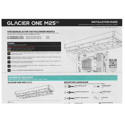 Система охлаждения Phanteks Glacier One 360M25G2  белая thumb 11