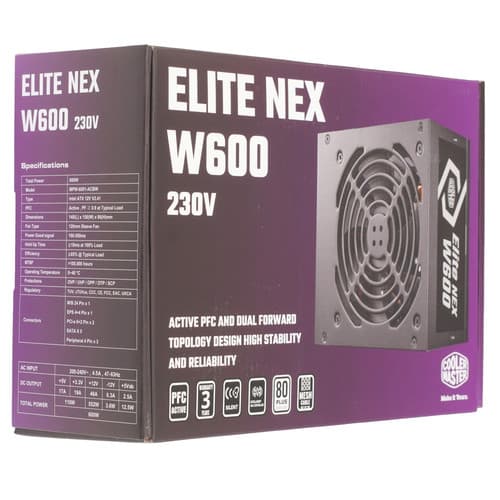 Блок питания CoolerMaster ELITE NEX White W600 [MPW-6001-ACBW-BE1] черный thumb 7
