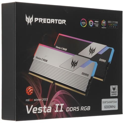 Acer Оперативная память Acer Predator Vesta II RGB [BL.9BWWR.379] 32 ГБ, фото 3