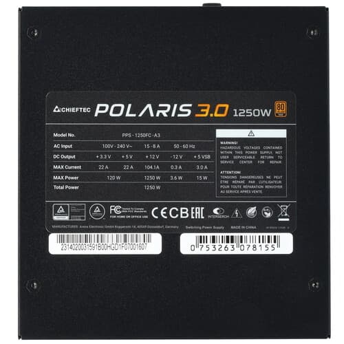 Блок питания Chieftec Polaris 3.0 PPS-1250FC-A3 [PPS-1250FC-A3] черный thumb 4