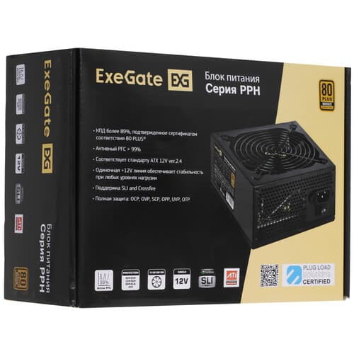 Блок питания ExeGate 80 PLUS Bronze 800PPH [EX282156RUS-S] черный thumb 8