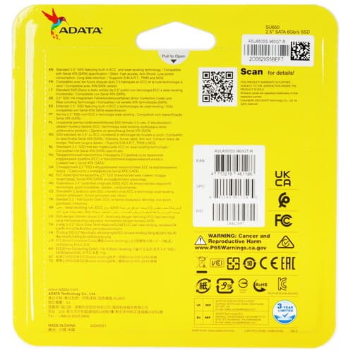 ADATA 960 ГБ 2.5" SATA накопитель ADATA SU650 [ASU650SS-960GT-R], фото 2