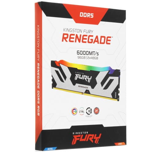 Kingston FURY Оперативная память Kingston FURY Renegade Silver RGB [KF560C32RSAK2-96] 96 ГБ, фото 4