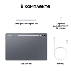 Samsung 12.4" Планшет Samsung Galaxy Tab S10+ 5G 256 ГБ серый + стилус, фото 14