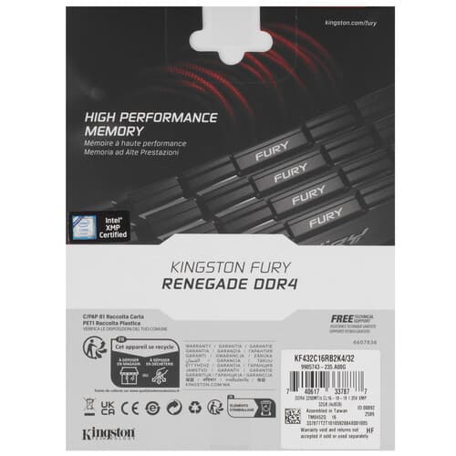Kingston Оперативная память Kingston FURY Renegade [KF432C16RB2K4/32] 32 ГБ, фото 3