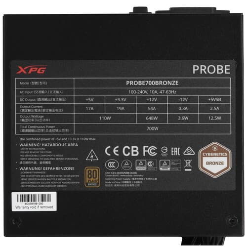 Блок питания ADATA XPG PROBE 700W [PROBE700B-BKCEU] черный thumb 4
