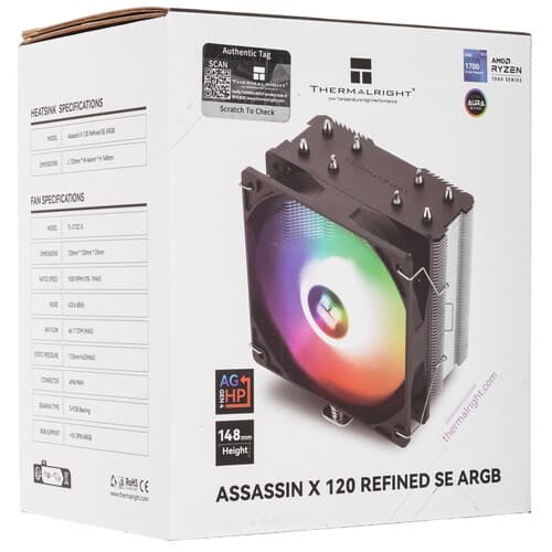Thermalright Кулер для процессора Thermalright Assassin X 120 Refined SE ARGB [TRAX120RSEA] черный, фото 14