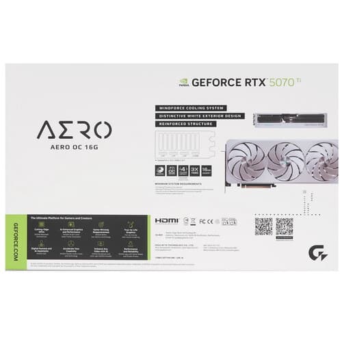GIGABYTE Видеокарта GIGABYTE GeForce RTX 5070 Ti AERO OC [GV-N507TAERO OC-16GD], фото 11