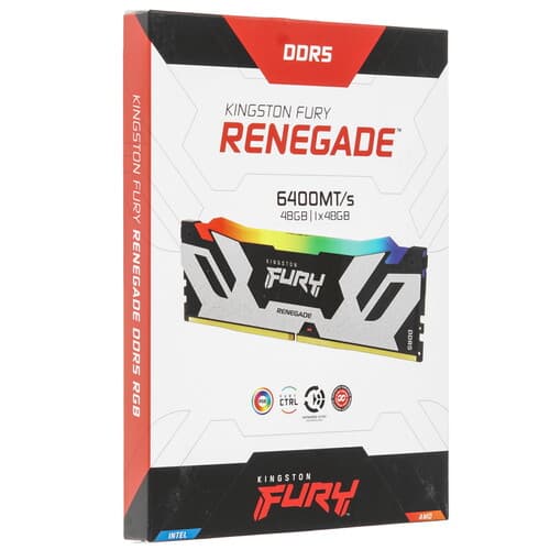 Kingston FURY Оперативная память Kingston FURY Renegade Silver RGB [KF564C32RSA-48] 48 ГБ, фото 6