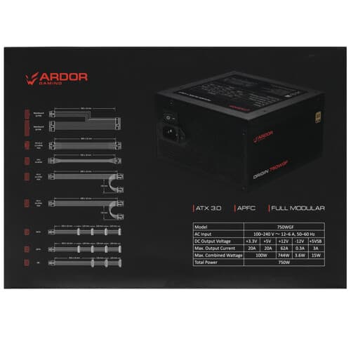 Блок питания ARDOR GAMING ORIGIN 750WGF  черный thumb 8