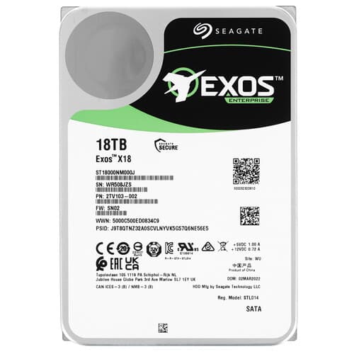 Seagate 18 ТБ Жесткий диск Seagate Exos X18 [ST18000NM000J]