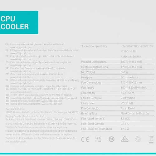 DEEPCOOL Кулер для процессора DEEPCOOL AK400 ZERO DARK [R-AK400-BKNNMN-G-2] черный, фото 10