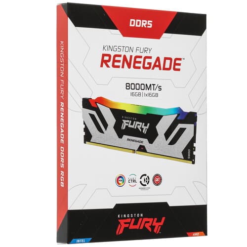 Kingston FURY Оперативная память Kingston FURY Renegade Silver RGB [KF580C38RSA-16] 16 ГБ, фото 6