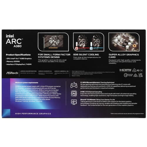 Asrock Видеокарта ASRock Intel Arc A380 Challenger ITX OC [A380 CLI 6GO], фото 9