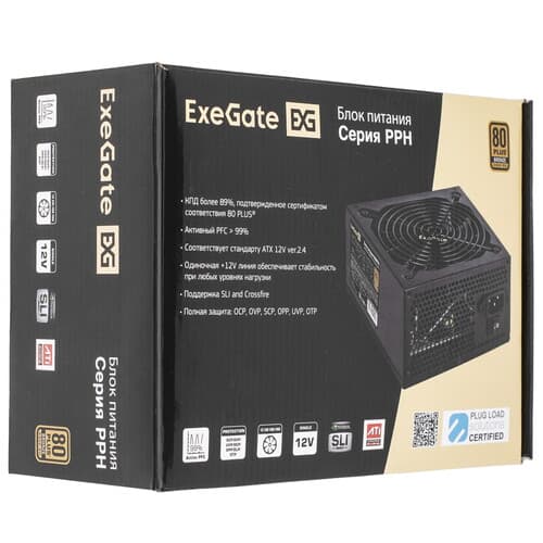 Блок питания ExeGate 80 PLUS Bronze 700PPH [EX282154RUS-S] черный thumb 7