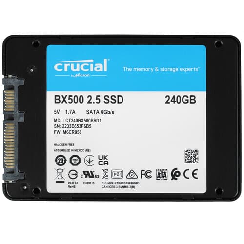 Crucial 240 ГБ 2.5" SATA накопитель Crucial BX500 [CT240BX500SSD1], фото 2
