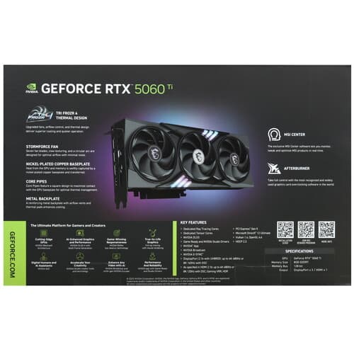 MSI Видеокарта MSI GeForce RTX 5060 Ti GAMING TRIO OC [RTX 5060 Ti 8G GAMING TRIO OC], фото 11