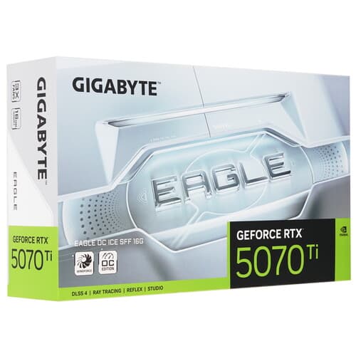 GIGABYTE Видеокарта GIGABYTE GeForce RTX 5070 Ti EAGLE OC ICE SFF [GV-N507TEAGLE OC-16GD], фото 13