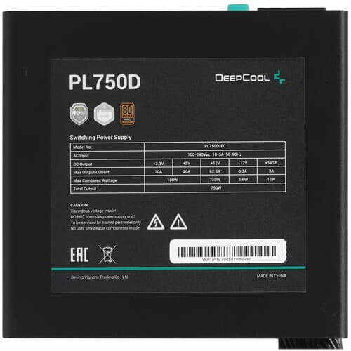 Блок питания DEEPCOOL PL750D [R-PL750D-FC0B-WDEU-V2] черный thumb 4