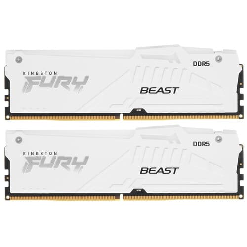 Kingston FURY Оперативная память Kingston Fury Beast AMD RGB White [KF556C36BWEAK2-32] 32 ГБ, фото 2
