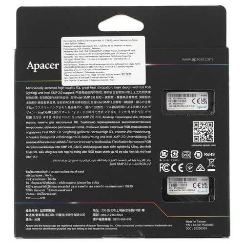 Apacer Оперативная память Apacer NOX RGB [AH4U32G32C28YNBAA-2] 32 ГБ, фото 3