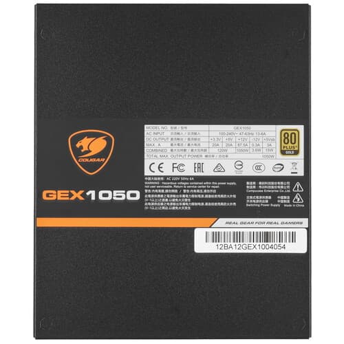 Блок питания Cougar GEX1050 [31GE105003P01] черный thumb 4