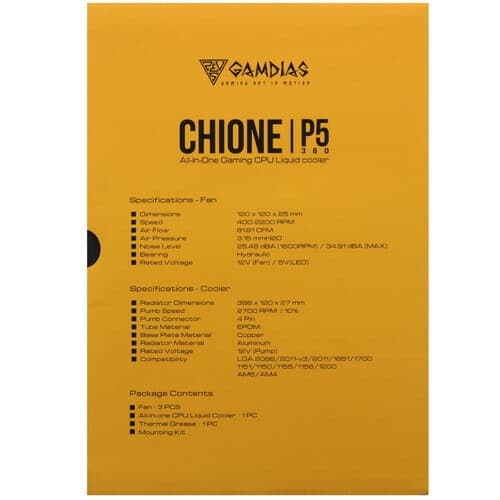 Система охлаждения GAMDIAS CHIONE P5-360 черная thumb 12