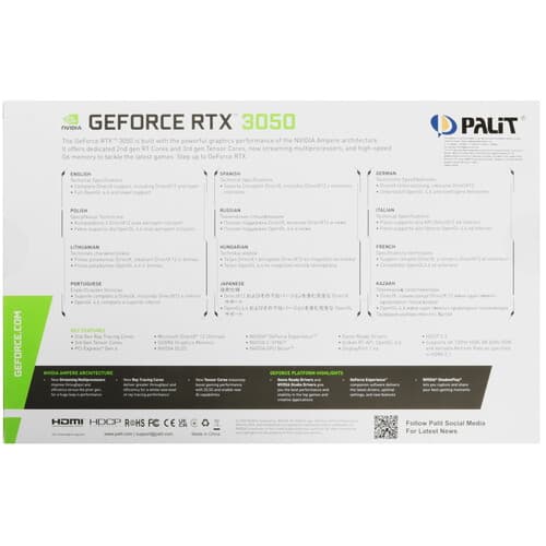 Palit Видеокарта Palit GeForce RTX 3050 Dual OC V1 [NE63050S18P1-1070D], фото 9