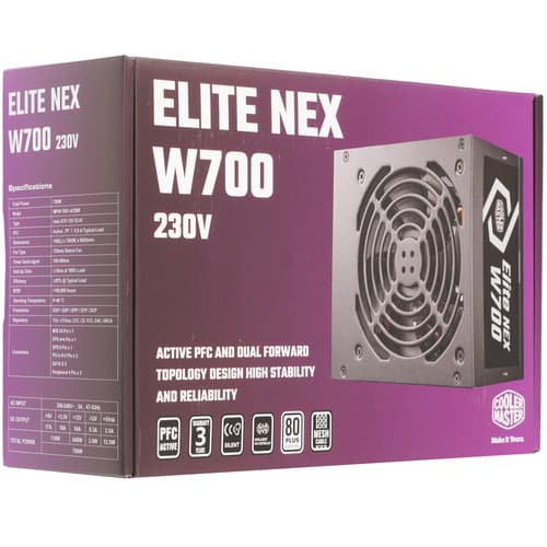 Блок питания Cooler Master ELITE NEX White 700 230V Black Mesh Cable [MPW-7001-ACBW-BE1] черный thumb 7