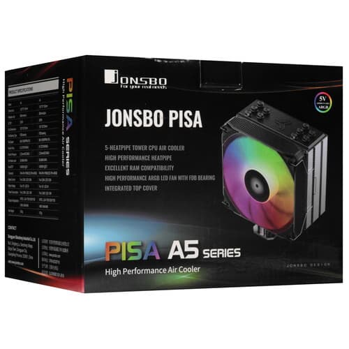JONSBO Кулер для процессора JONSBO PISA A5 ARGB Gray [PISA A5 ARGB Gray] черный, фото 12