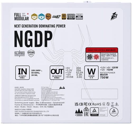 Блок питания 1STPLAYER NGDP GOLD [HA-750BA4-WH] белый thumb 15