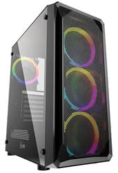 Корпус PowerCase Mistral Z4 Mesh LED [CMIZB-L4] черный thumb 1
