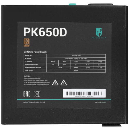 Блок питания DEEPCOOL GamerStorm PK650D [R-PK650D-FA0B-WGEU] черный thumb 4