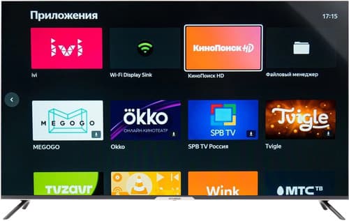 Hyundai 65" (165 см) Телевизор Hyundai H-LED65BU7003 черный
