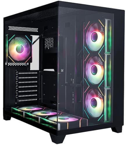 Корпус 1STPLAYER MEGAVIEW MV8-TP ARGB [MV8-TP-BK-6FC7R-1FC7-HUB2] черный thumb 1