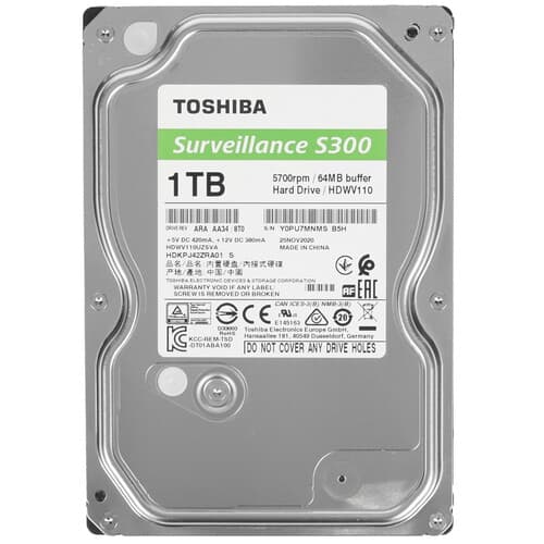 1 ТБ Жесткий диск Toshiba S300 Surveillance [HDWV110UZSVA] thumb 1
