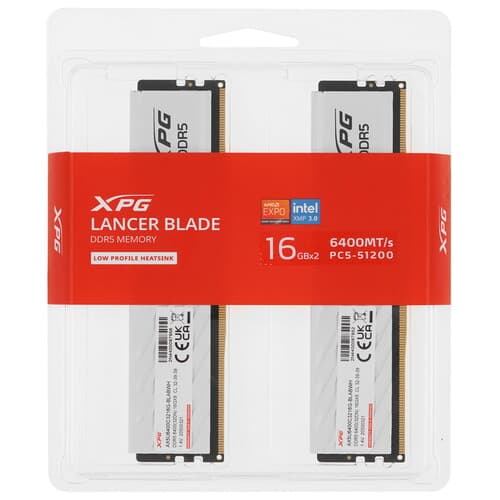 XPG (ADATA) Оперативная память ADATA XPG Lancer Blade [AX5U6400C3216G-DTLABWH] 32 ГБ, фото 3