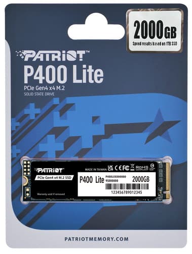 2000 ГБ M.2 NVMe накопитель Patriot P400 Lite [P400LP2KGM28H] thumb 6
