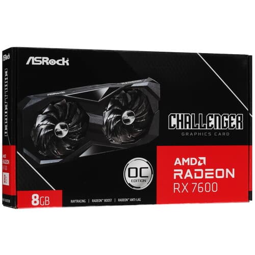 Asrock Видеокарта ASRock AMD Radeon RX 7600 Challenger OC [RX7600 CL 8GO], фото 10
