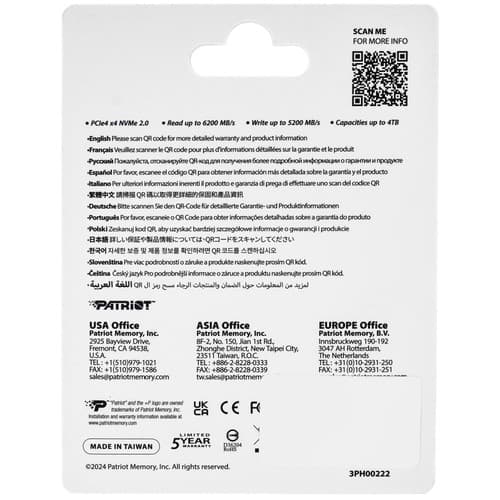 1000 ГБ M.2 NVMe накопитель Patriot P400 V4 [P400VP1TBM28H] thumb 2