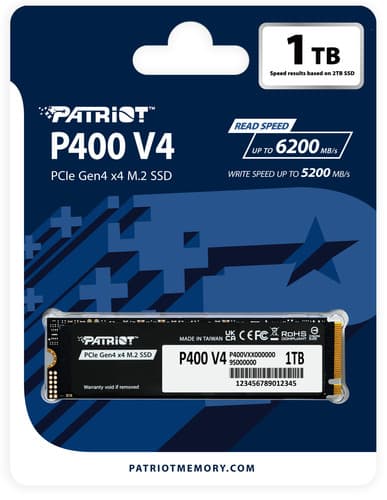 1000 ГБ M.2 NVMe накопитель Patriot P400 V4 [P400VP1TBM28H] thumb 6