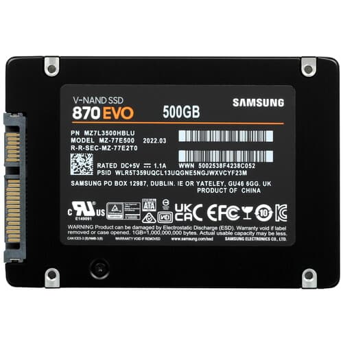 Samsung 500 ГБ 2.5" SATA накопитель Samsung 870 EVO [MZ-77E500B/EU], фото 2