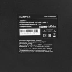 Harper 43" (109 см) Телевизор Harper 43Q770TS черный, фото 7