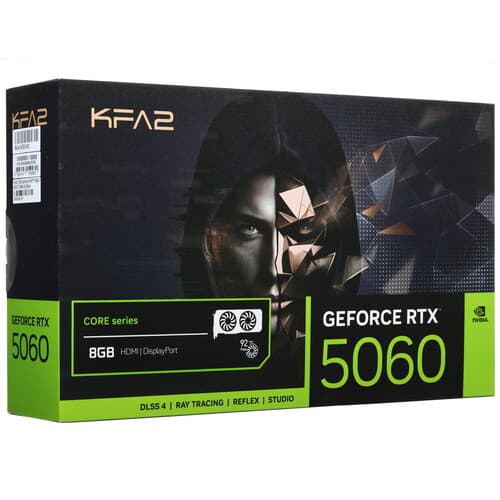 KFA2 Видеокарта KFA2 GeForce RTX 5060 CORE OC 2FAN LED Black [56NSN8MDDCOK], фото 11