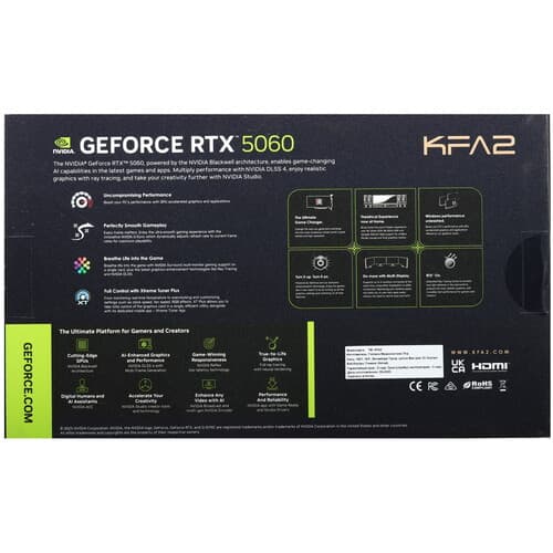 KFA2 Видеокарта KFA2 GeForce RTX 5060 CORE OC 2FAN LED Black [56NSN8MDDCOK], фото 10