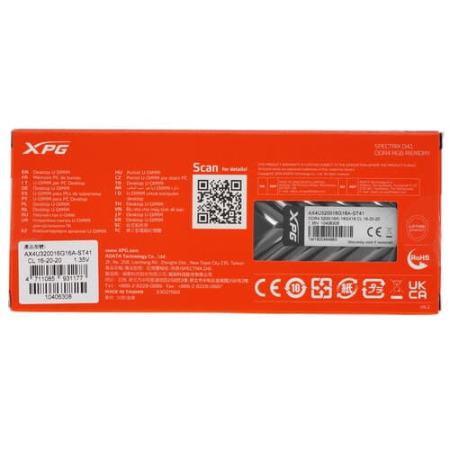 XPG (ADATA) Оперативная память ADATA XPG SPECTRIX D41 RGB [AX4U320016G16A-ST41] 16 ГБ, фото 3
