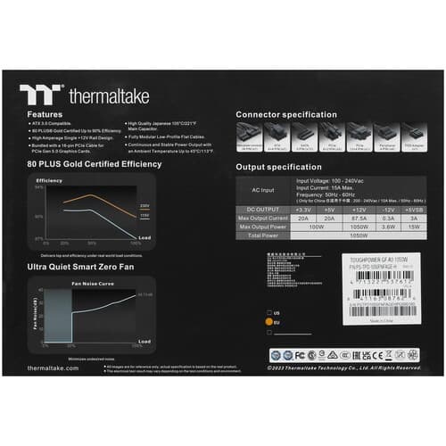 Блок питания Thermaltake Toughpower GF A3 1050W [PS-TPD-1050FNFAGx-H] черный thumb 9
